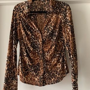 Cache long sleeve button up